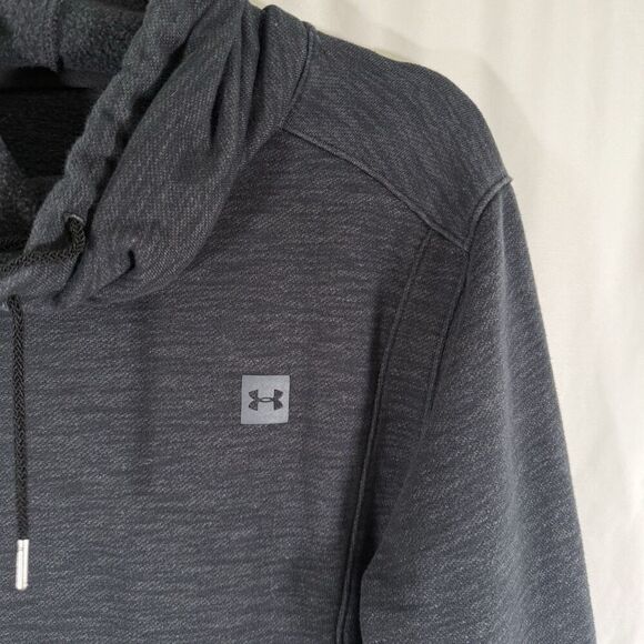 Under Armour Sweater Women's Large Grey Cowl Neck Fleece Lined Long Sleeve - Picture 4 of 13